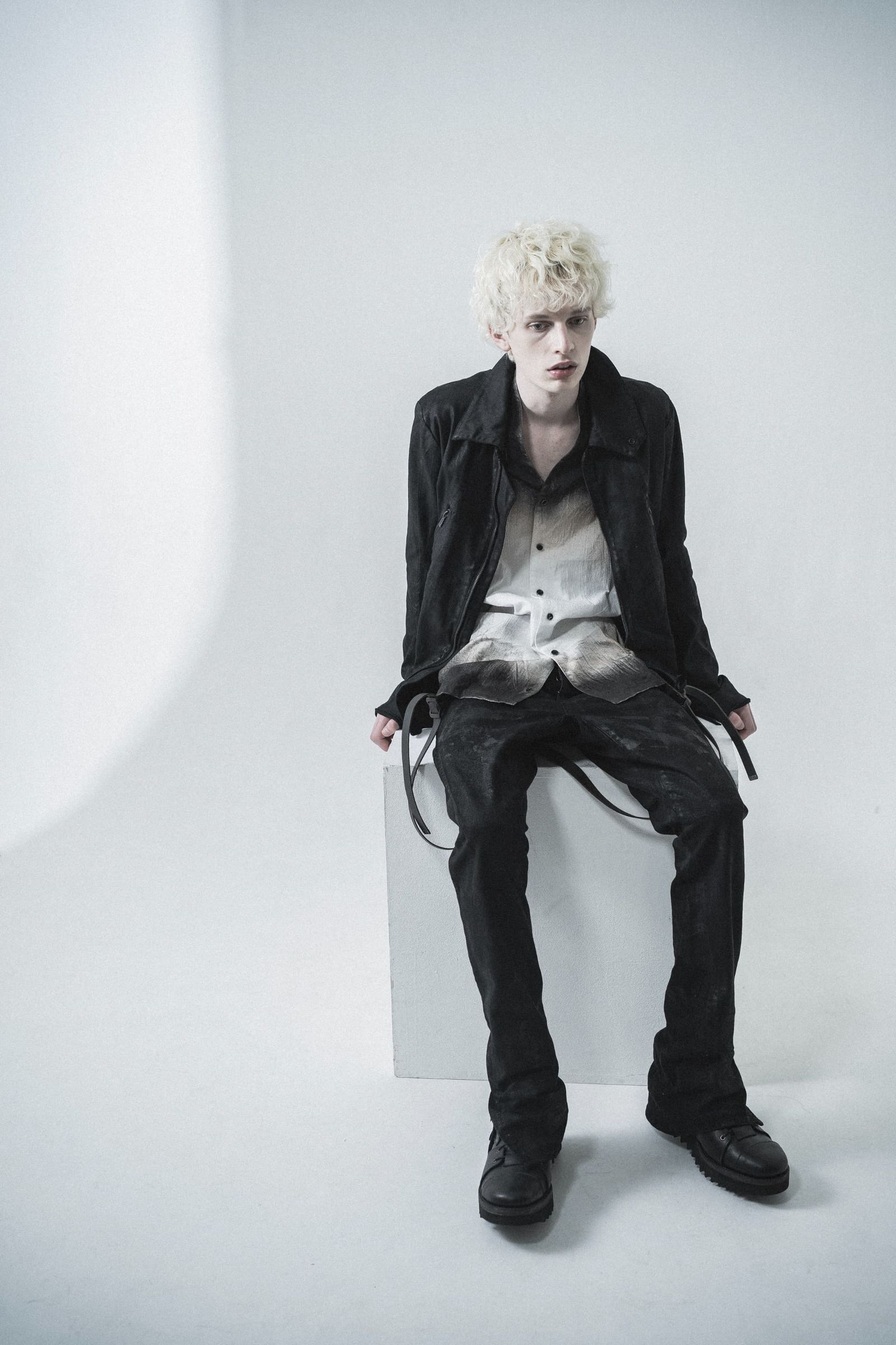《2027SS先行予約分》Stretch Denim Coated Jacket"Black" / ストレッチデニムコーディングジャケット"ブラック"