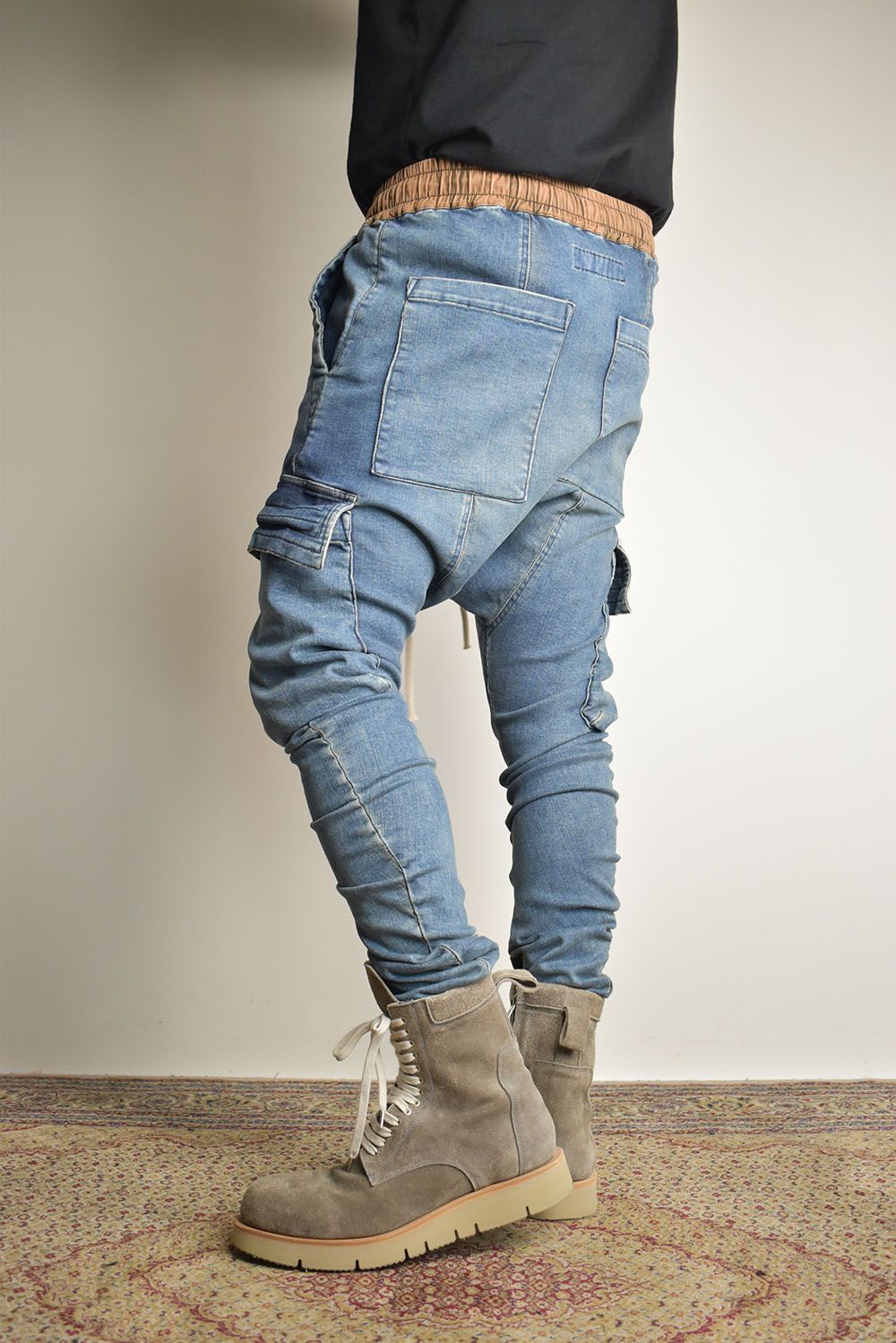 Vintage Denim Cargo Sarouel Skinny"Blue" / ヴィンテージデニムカーゴサルエルスキニー"ブルー"