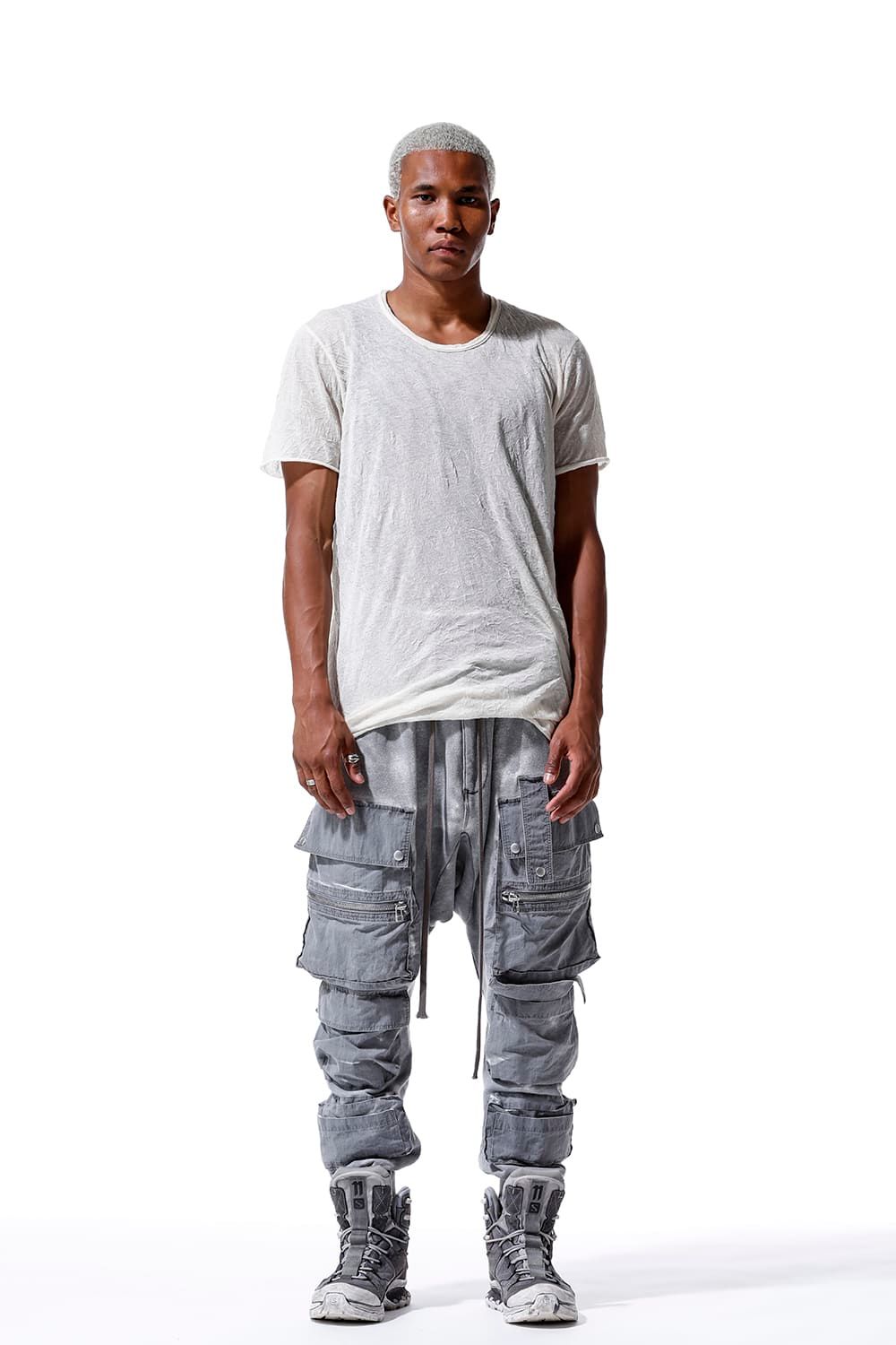 《2026SS先行予約》Gauze Washer Crew Neck Tee "Black/White/Ivory/Beige/Grey"/ガーゼワッシャークルーネックTee"ブラック/ホワイト/アイボリー/ベージュ/グレー"