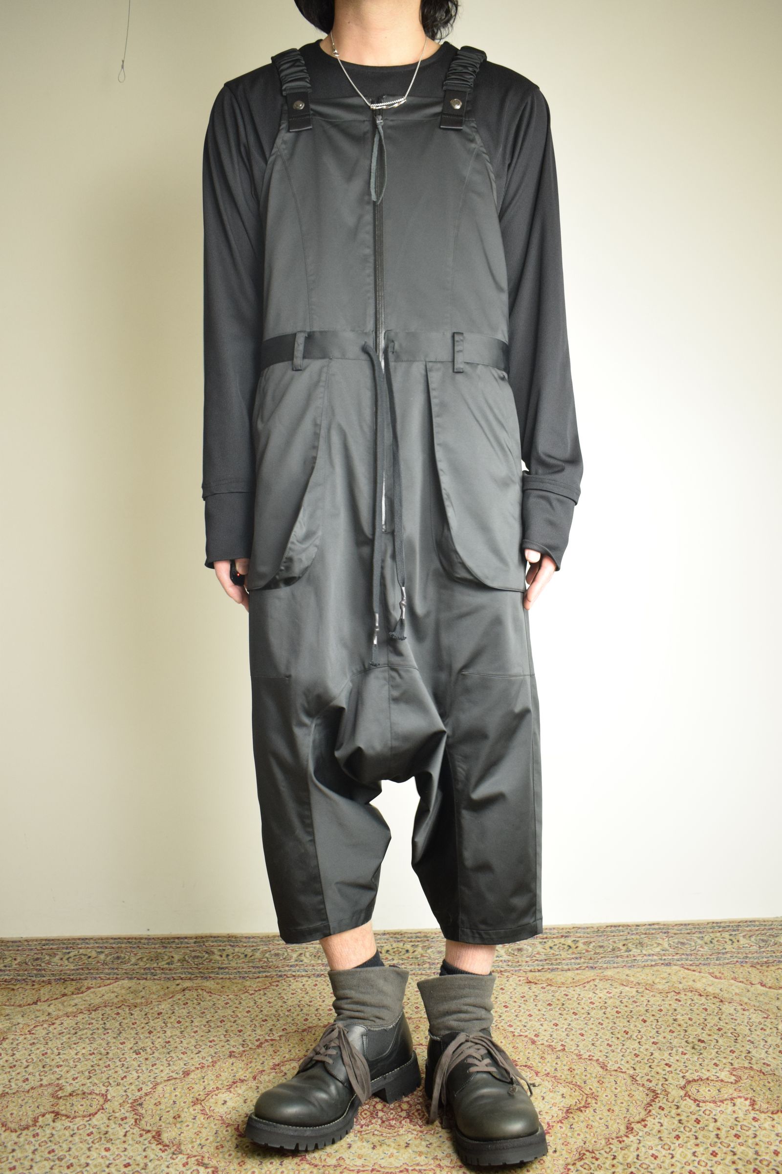 Deep Crotch Over All"Black" / ディープクロッチオーバーオール"ブラック"