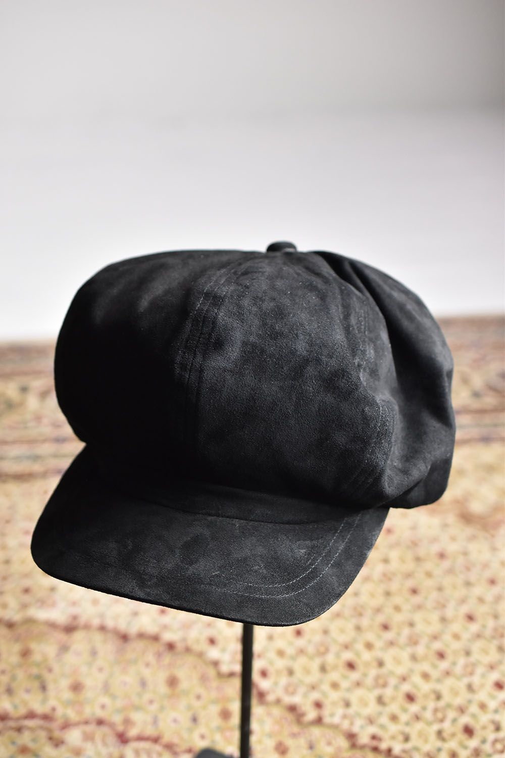 Kangaroo Suede Casquette"Black"/カンガルースウェードキャスケット"ブラック"