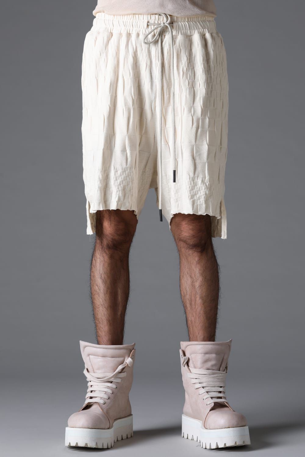 《2026SS先行予約》Gradient Plaid Pattern Shorts"Black / Cream" / グラデーションチェックパターンショーツ"ブラック/クリーム"