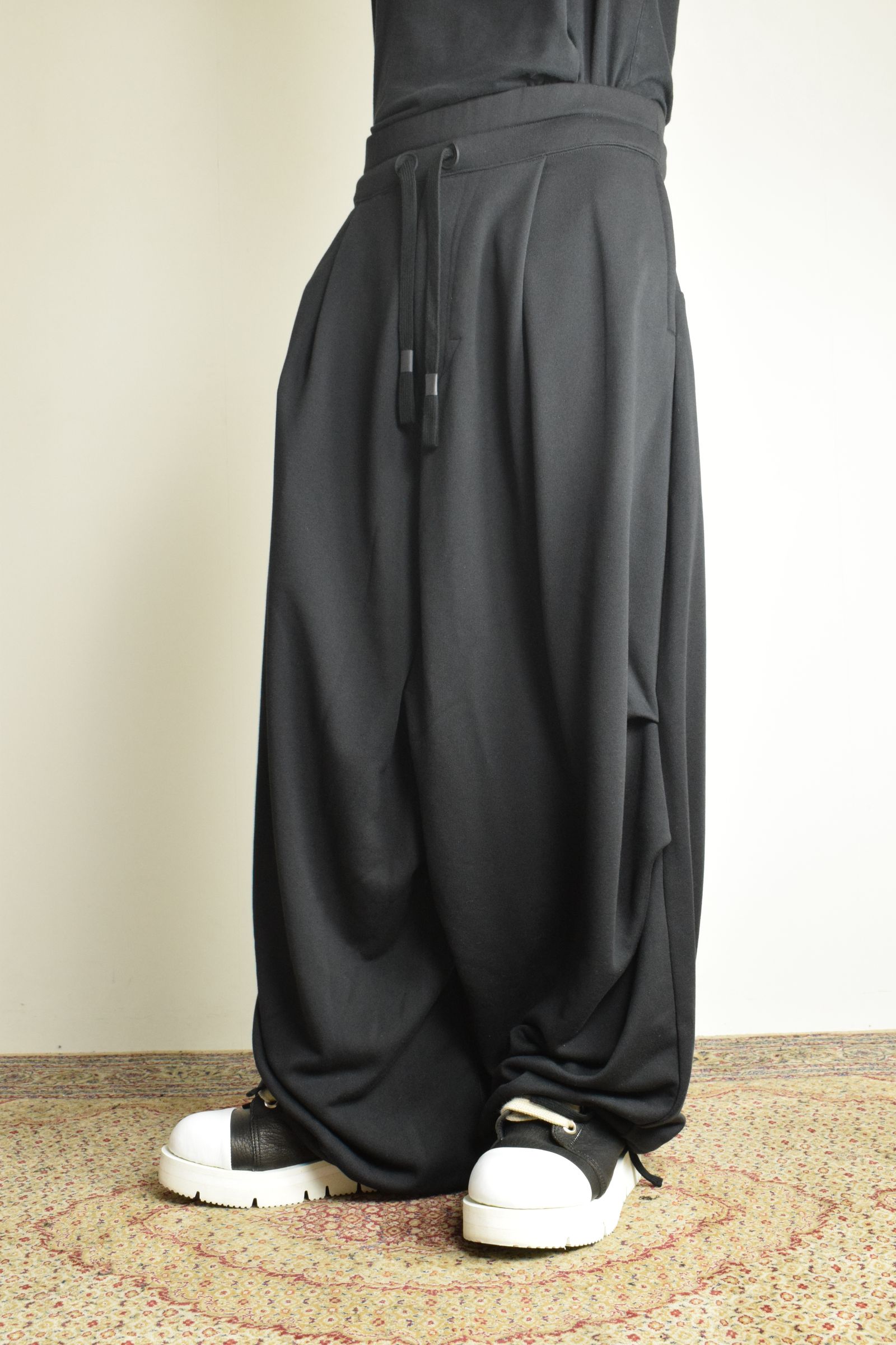 Sarouel Wide Sweat Pants"Black" / サルエルワイドスウェットパンツ"ブラック"