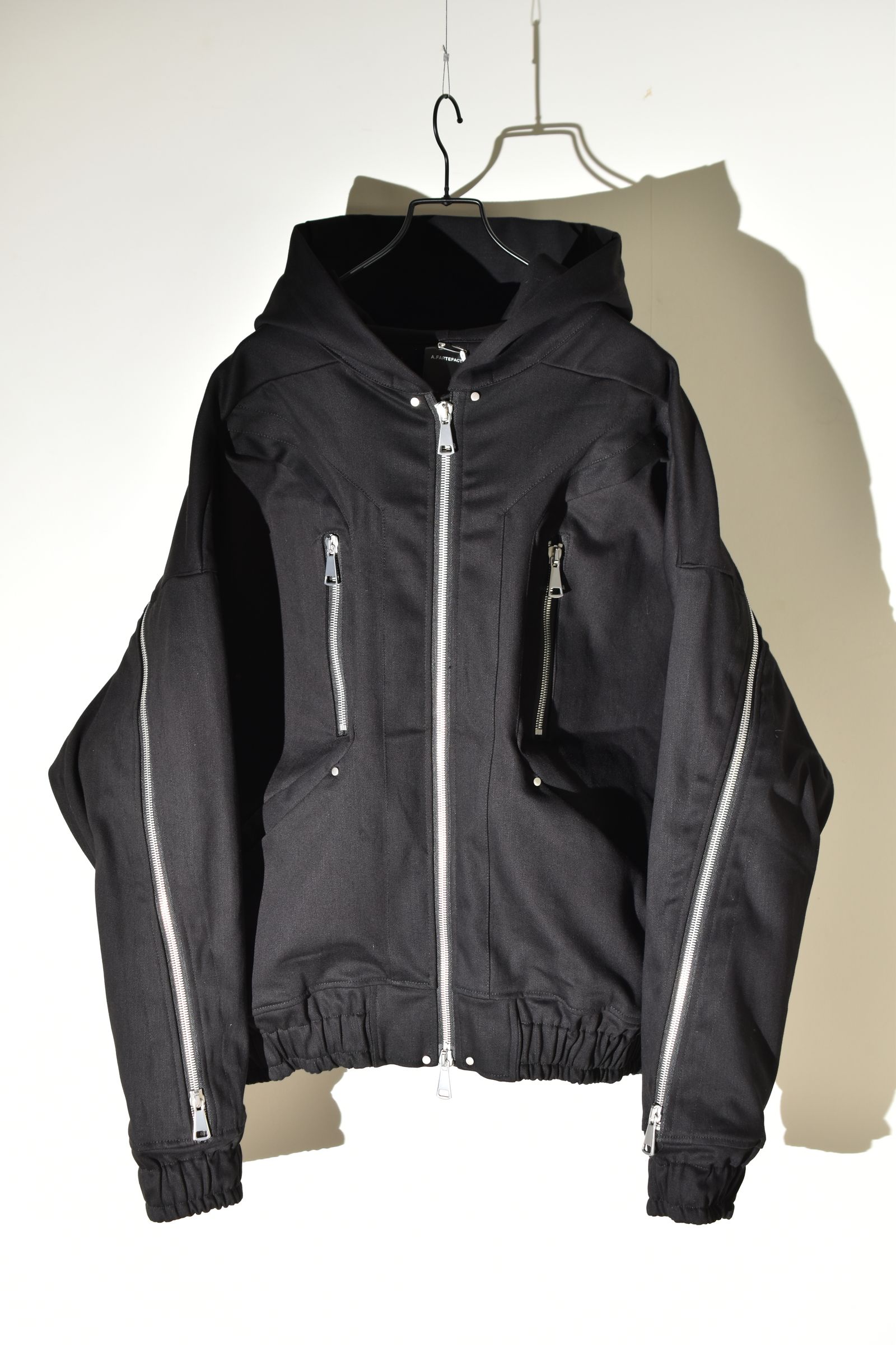 Denim Zip Hoodie Blouson"Black" / デニムジップフーディブルゾン"ブラック"