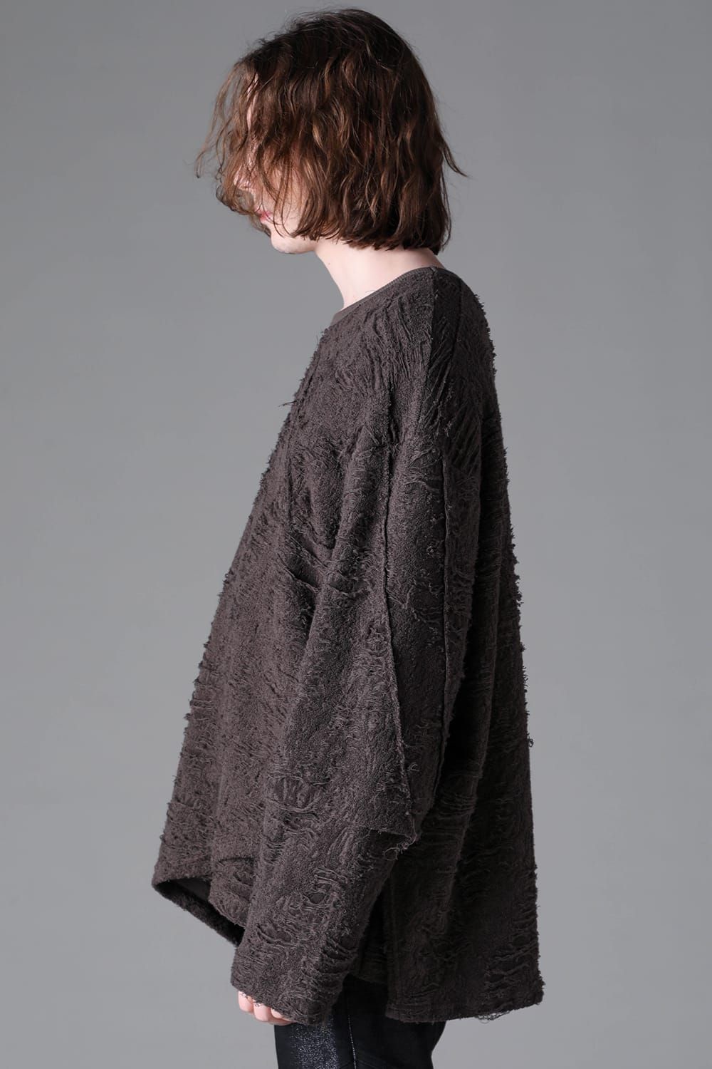 《2026AW先行予約》Layerd Over Sized Pullover"Khaki" / レイヤードオーバーサイズプルオーバー"カーキ"