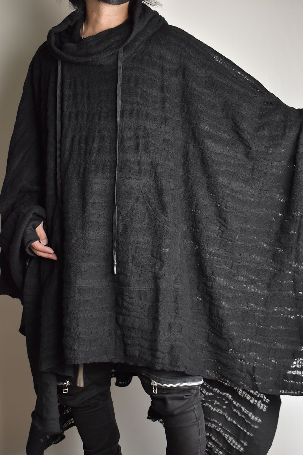 HOODIE PONCHO"Black"/フーディポンチョ"ブラック"