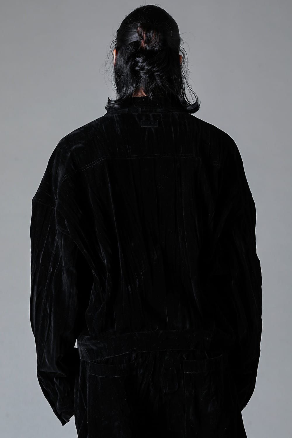 《2025AW先行予約》Washer Velour Big Pocket Blouson"Black" / ワッシャーベロアビッグポケットブルゾン"ブラック"