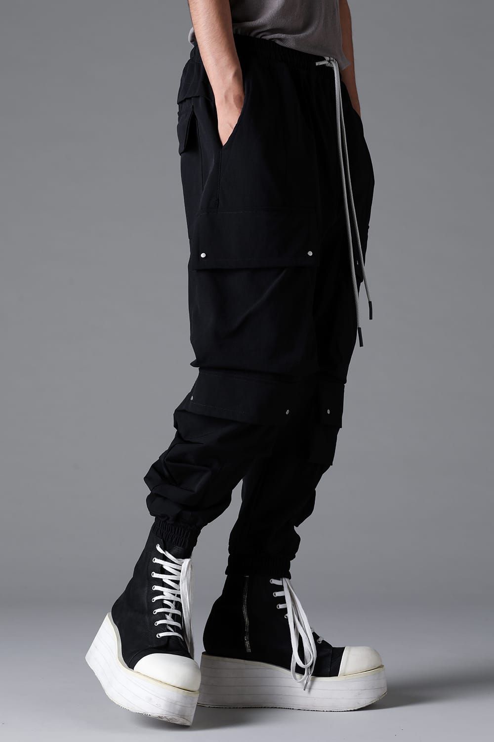 《2026SS先行予約》Stretch Nylon Military Sarouel Pants"Black" / ストレッチナイロンミリタリーサルエルパンツ"ブラック"