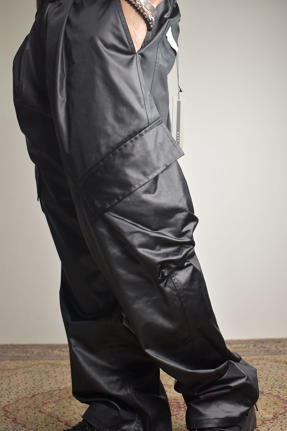 Heavy Satin Cargo Pants"Black" / ヘビーサテンカーゴパンツ"ブラック"