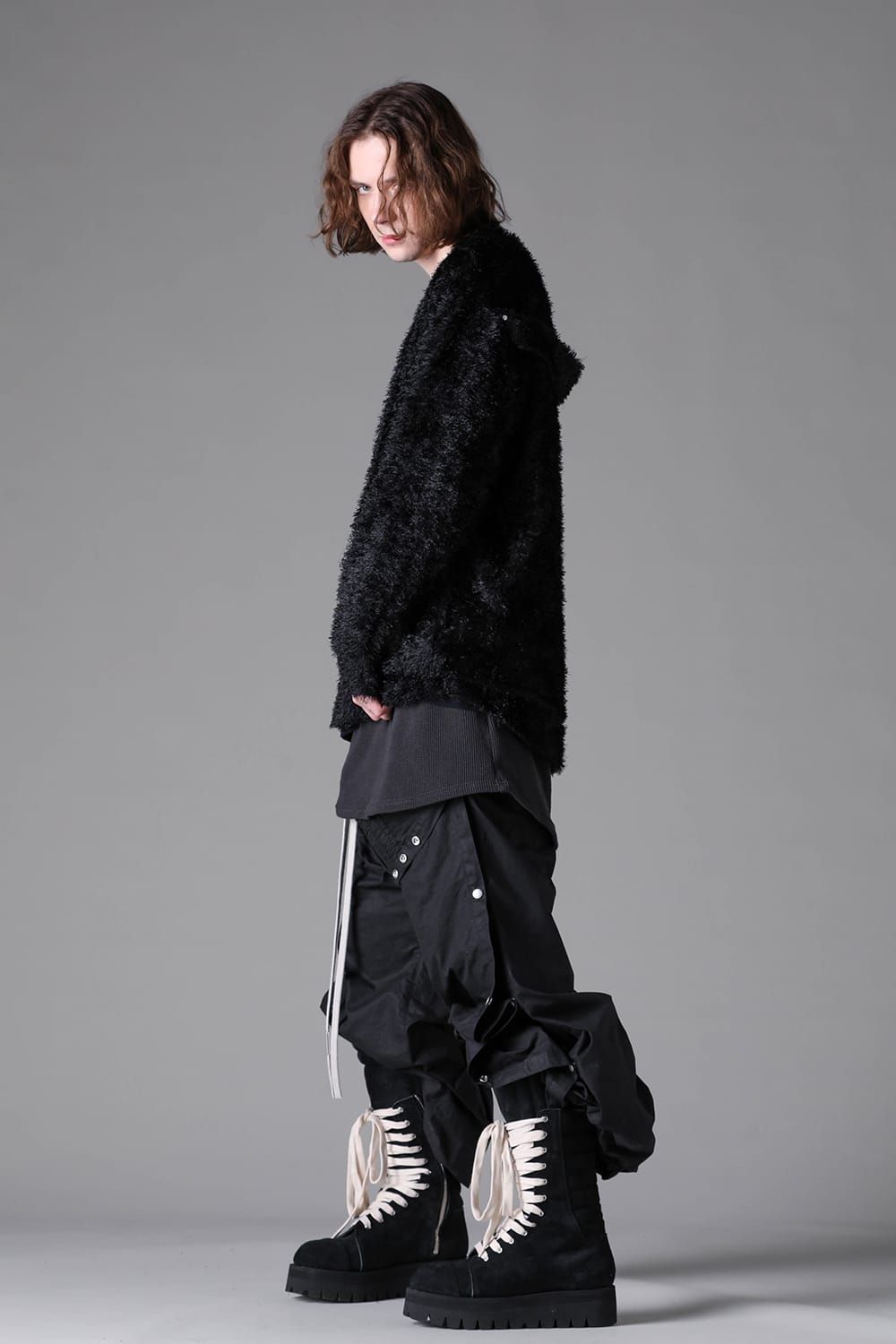 《2026AW先行予約》Shaggy Cardigan Shirts"ブラック" / シャギーカーディガンシャツ"ブラック"