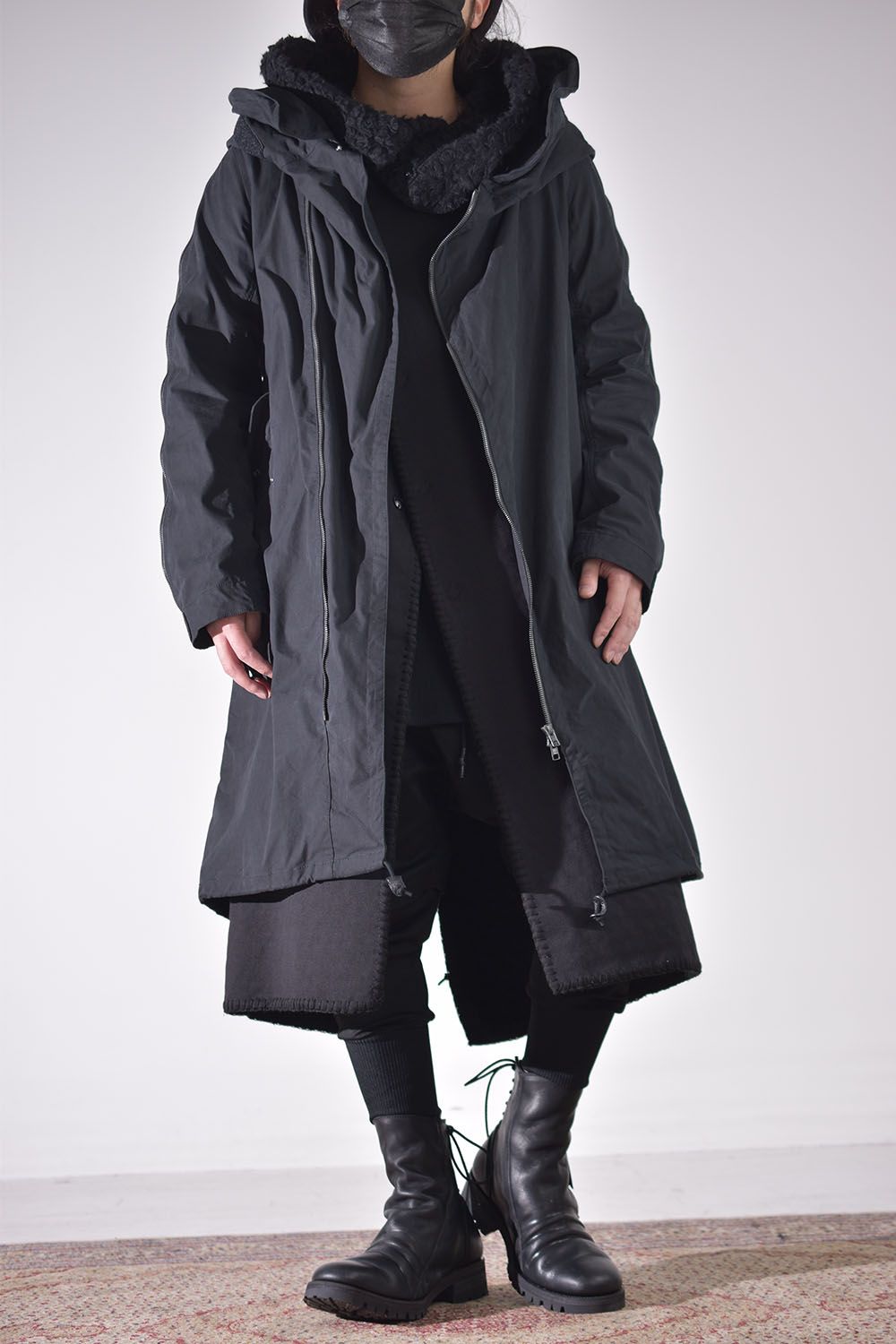 nude:masahiko maruyama - MULTI ZIP MILITARY HOODIE COAT - WITHOUT 