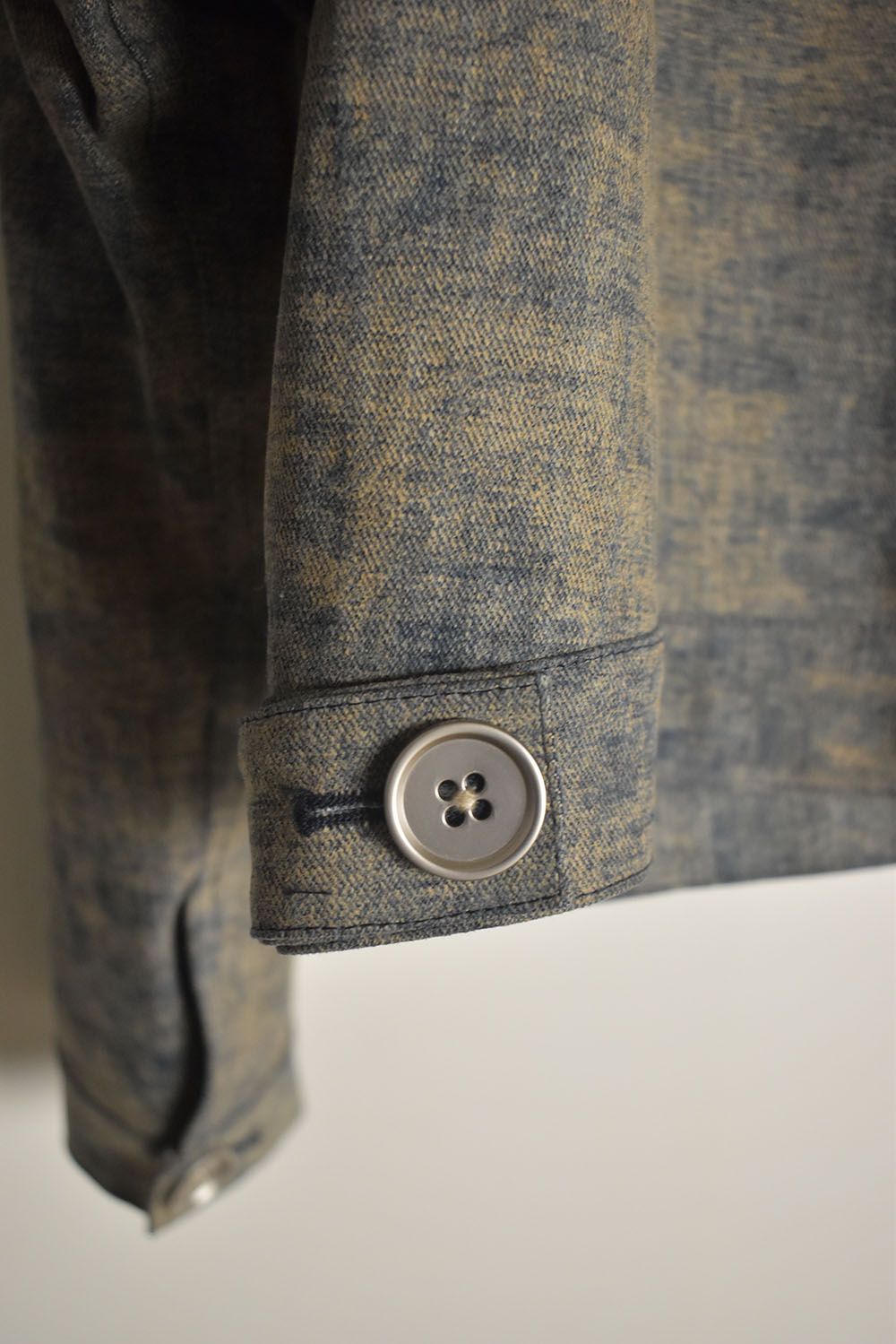 Blended Shades Denim Pin Tuck Blouson "Steel Blue" / ブレンデッドシェイドデニムピンタックブルゾン"スティールブルー"