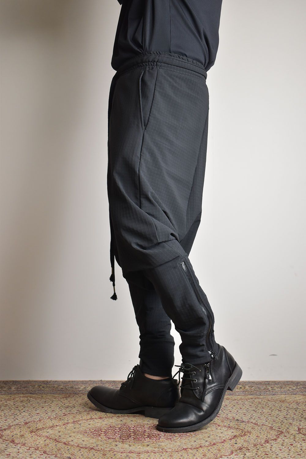 Storm Fleece Low Crotch Sarrouel Pants"Balck"/ストームフリースロークロッチサルエルパンツ"ブラック"