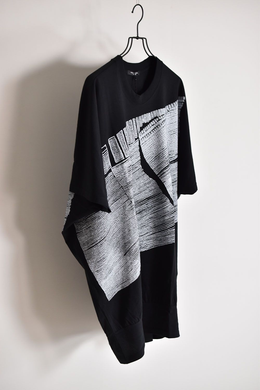 DISTORTION3 Big Dolman Sleeve Print Pullover"Black"/ ビッグドルマンスリーブプリントプルオーバー"ブラック"