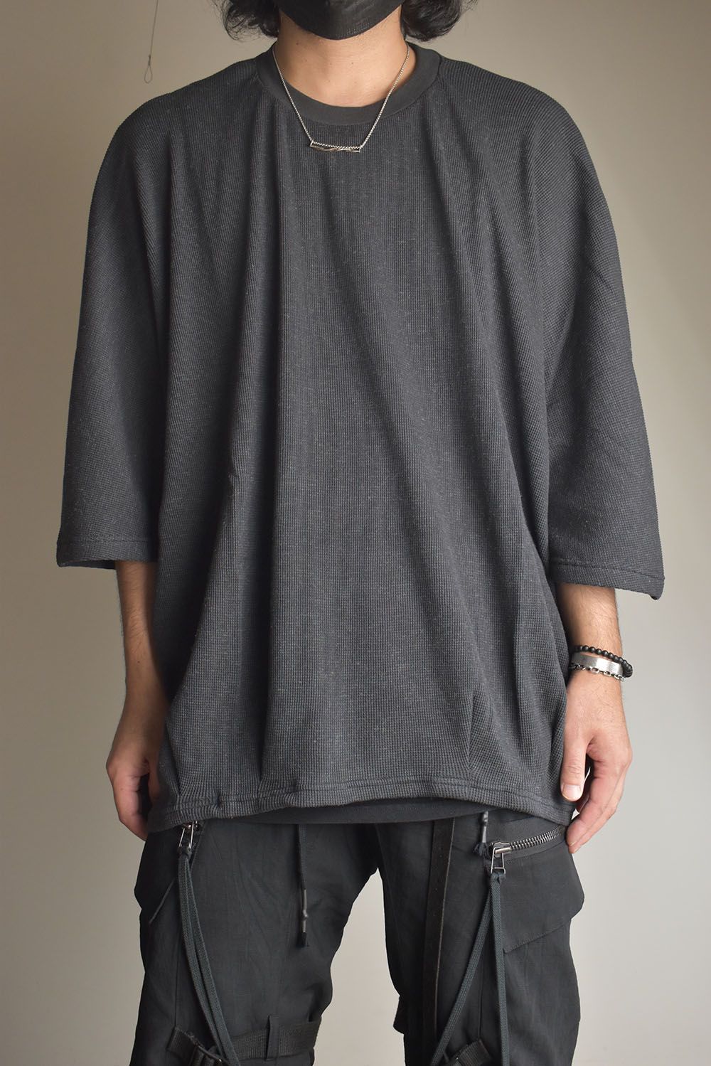 Waffle Dolman Tee"Charcoal" / ワッフルドルマンTee"チャコール"