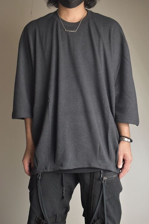 Waffle Dolman Tee"Charcoal" / ワッフルドルマンTee"チャコール"