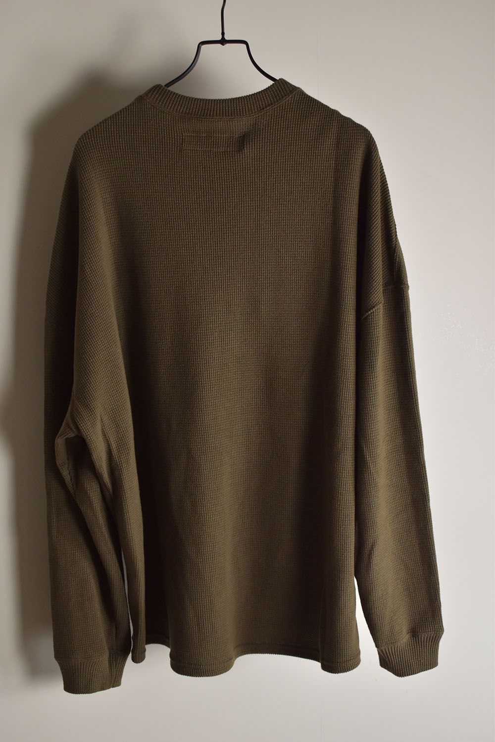 Rib Knit Over Size Top"Olive"/リブニットオーバーサイズトップ"オリーブ"