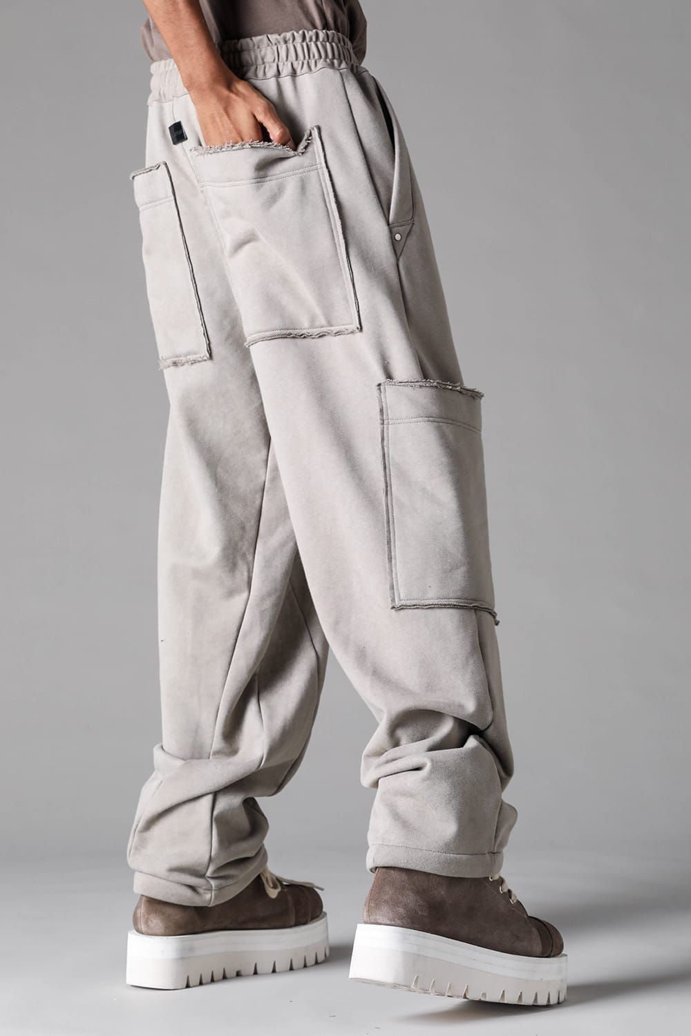 《2027SS先行予約》French Terry Wide Pants "Black / Grey / L.Beige"/ フレンチテリー裏毛ワイドパンツ"ブラック / グレー /ライトベージュ"
