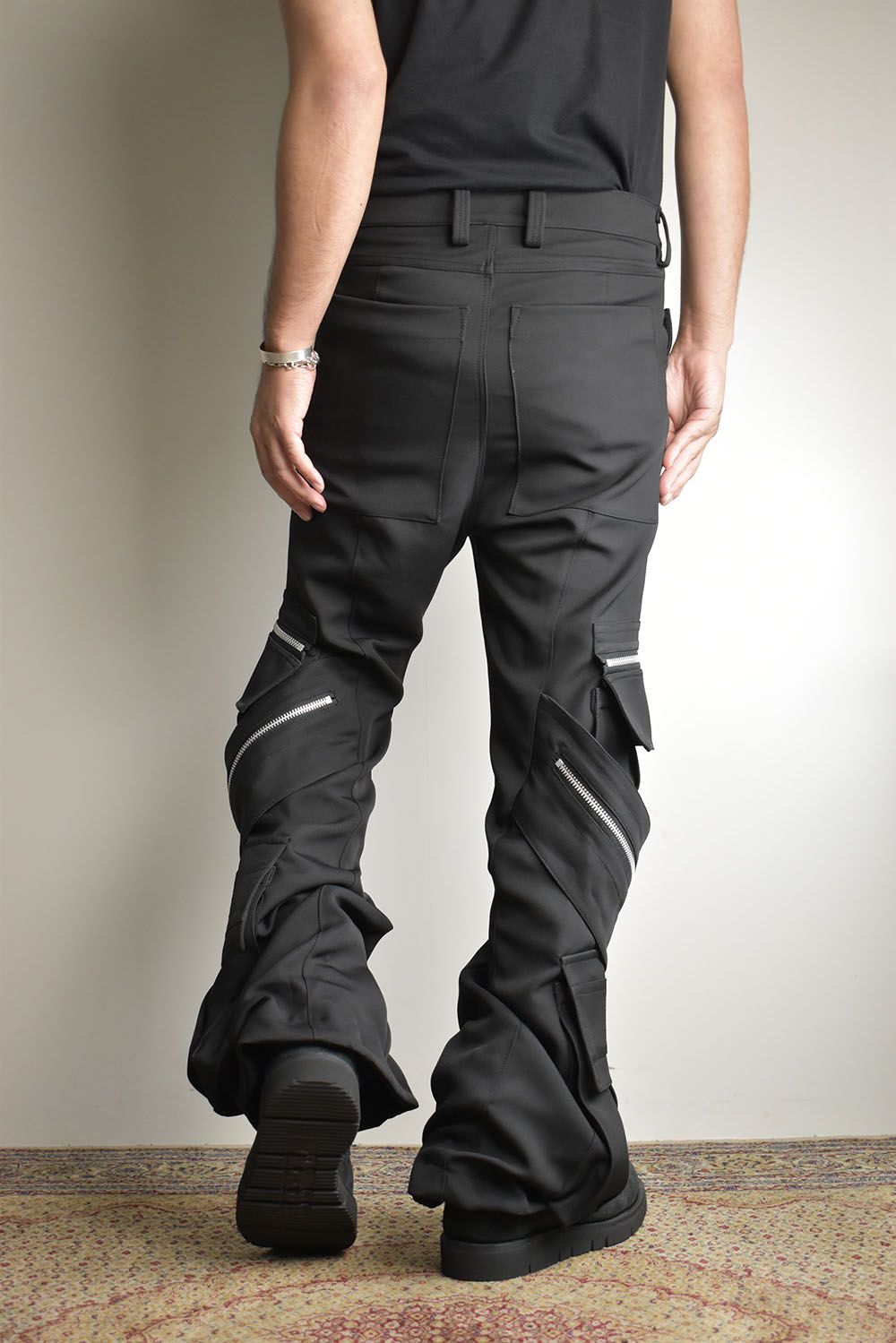 Cargo Flare Baggy Pants"Black" / カーゴフレアバギーパンツ"ブラック"