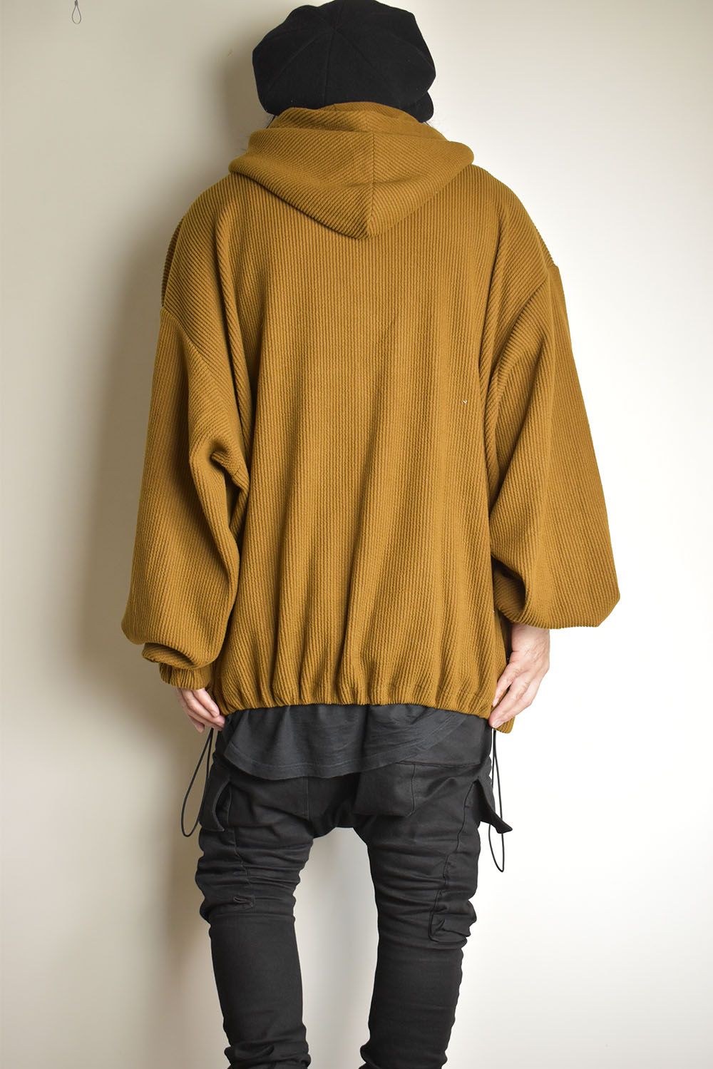 Kint Corduroy Hoodie"Camel" / ニットコーデュロイフーディ"キャメル"