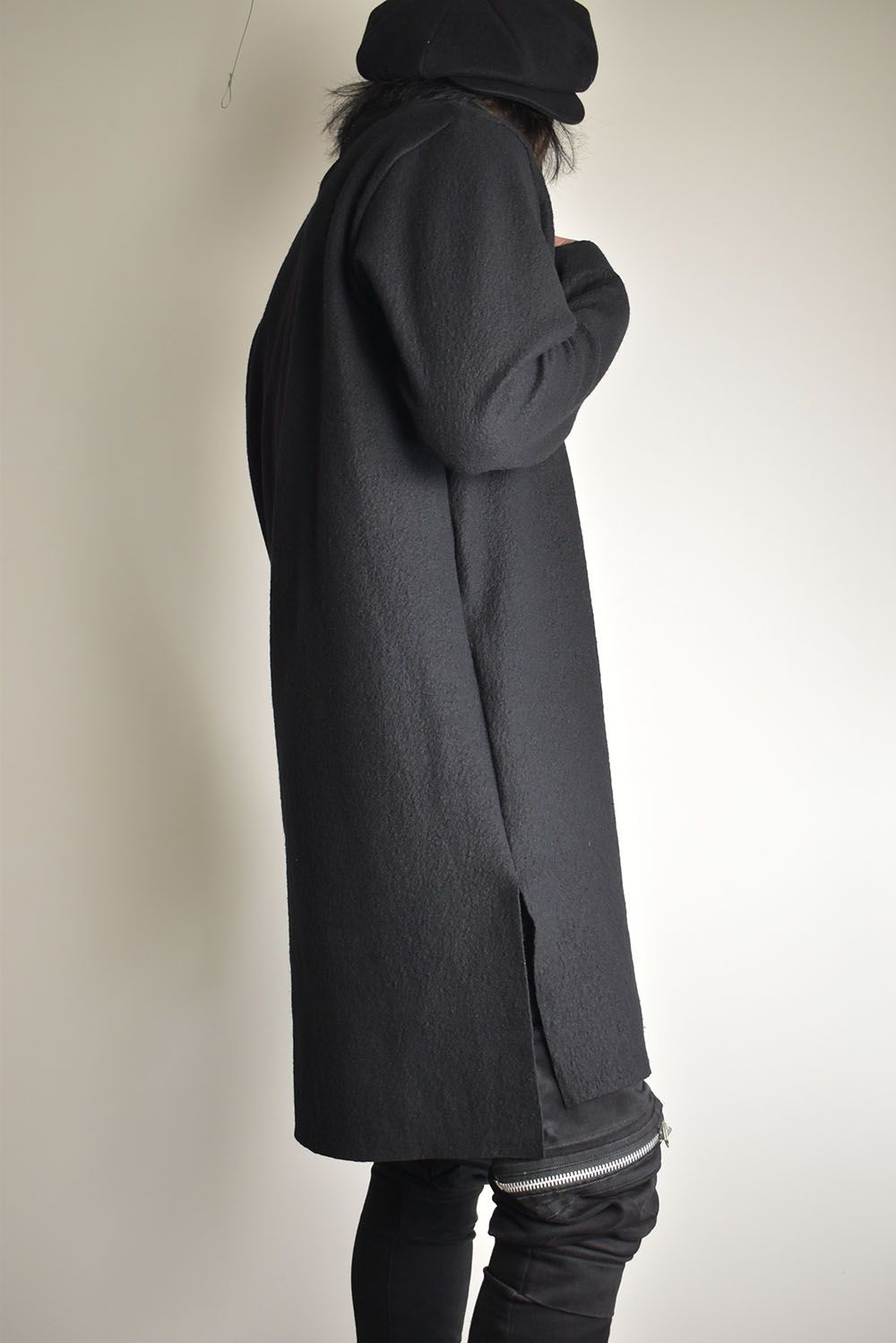 High Neck Long Pullover"Black"/ ハイネックロングプルオーバー"ブラック"