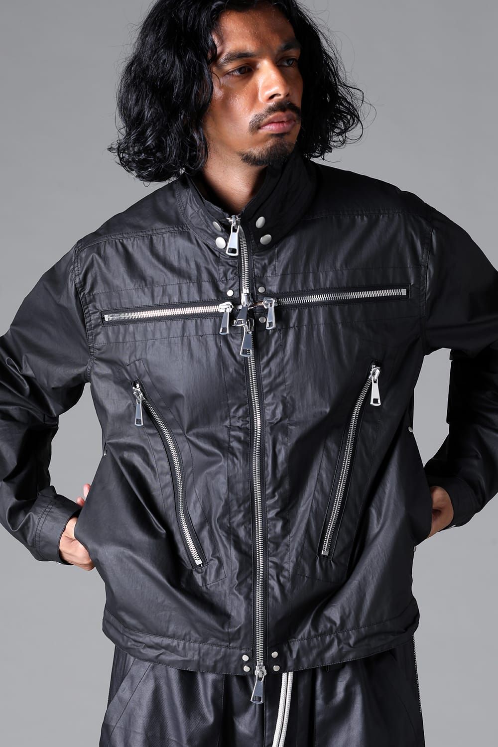 《2026SS先行予約》Coating Zip Blouson"Black" / コーティングジップブルゾン"ブラック"