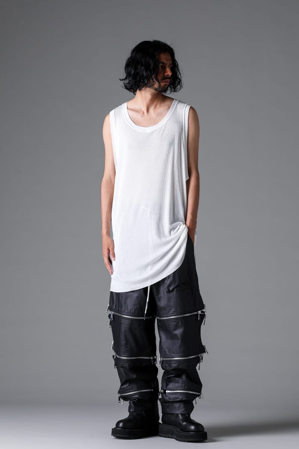 《2026SS先行予約》Rib Long Tank Top"Black / White /Grey" / リブロングタンクトップ"ブラック/ホワイト/グレー"