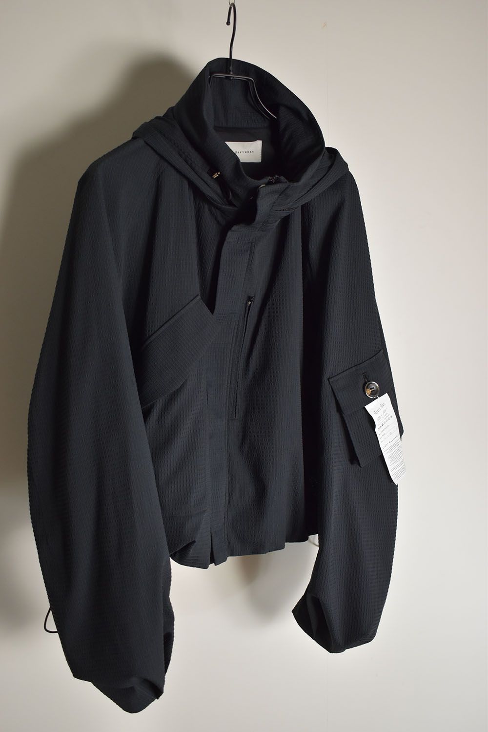 Cropped Hood Blouson"Black" / クロップドフードブルゾン"ブラック"