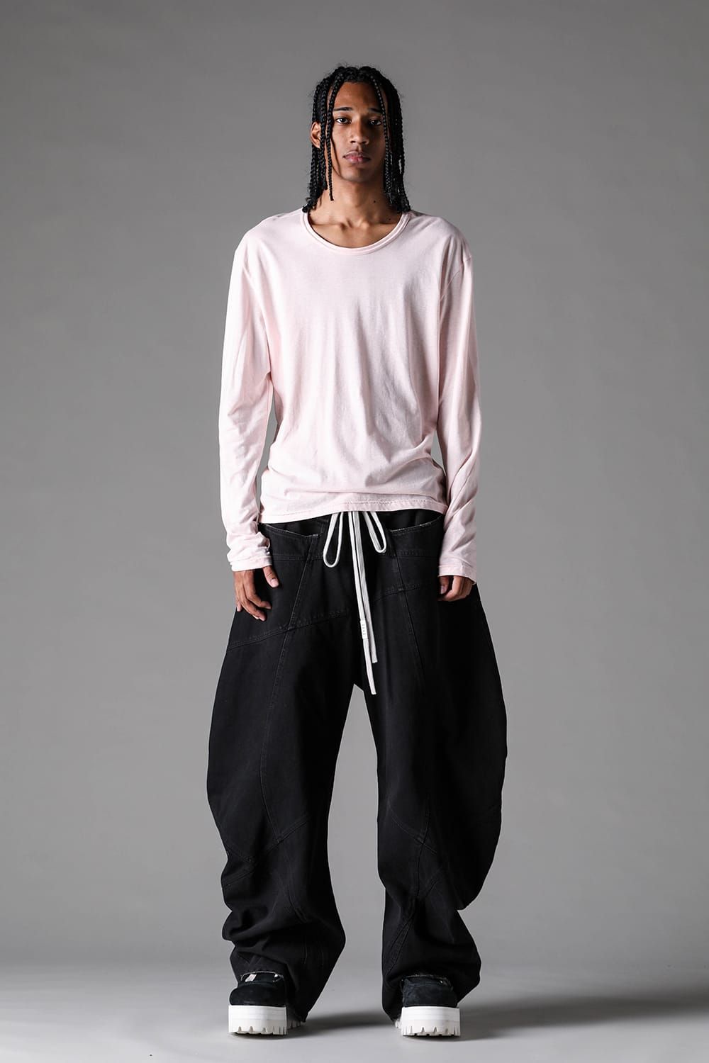 《2027SS先行予約》Switching Long Sleeve "Black / Ivory / Greige / Ice Blue / Pale Shell" / スウィッチングロングスリーブ"ブラック/アイボリー/グレージュ/アイスブルー/ペイルシェル"
