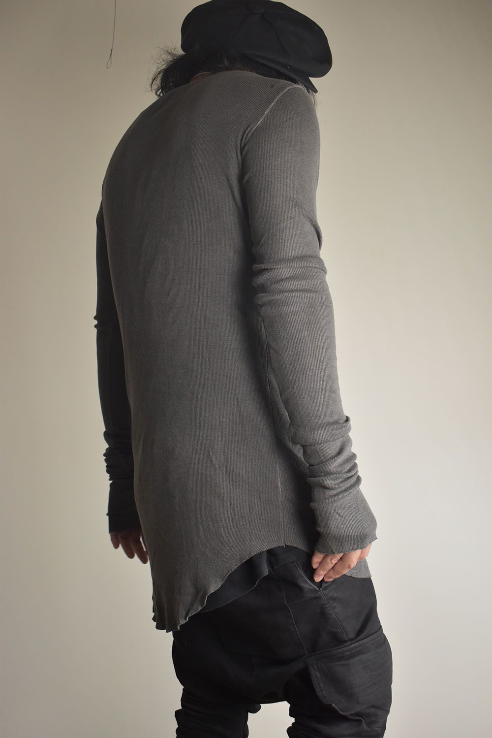 Modal x Cotton Rib Long Sleeve Tee "Dust" / モダール×コットンリブロンブスリーブTシャツ"ダスト"