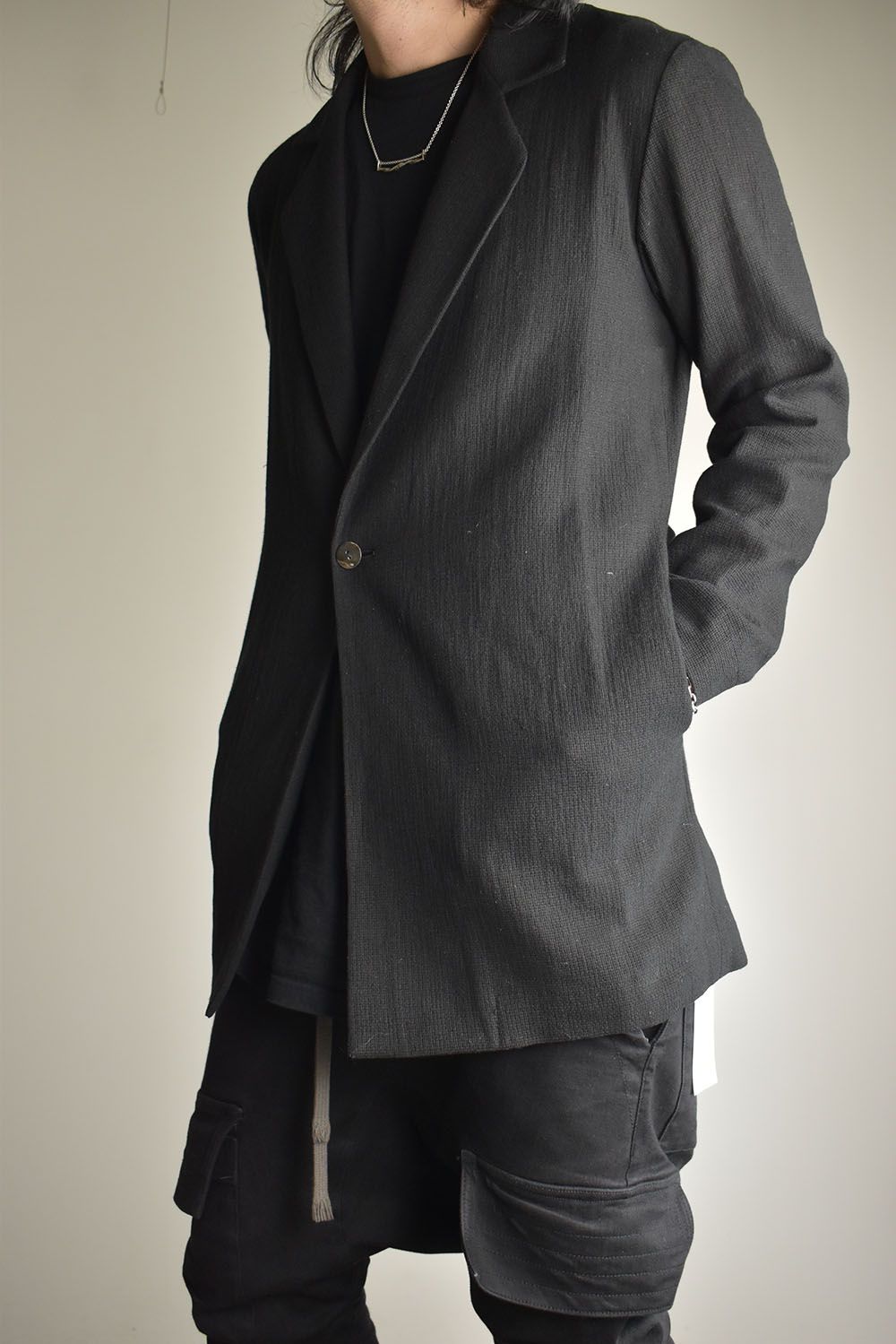 Linen Cotton Jacket"Black" / リネンコットンジャケット"ブラック"