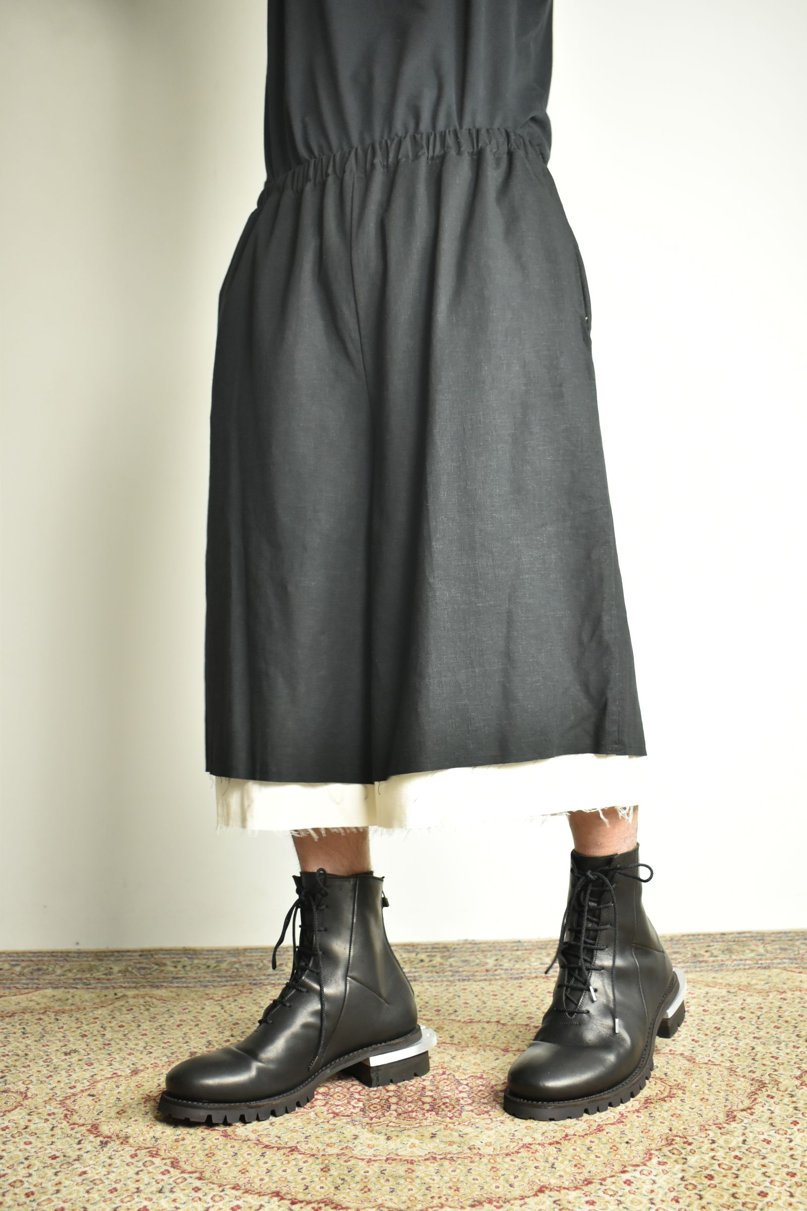 Layerd Easy Half Pants"Black" / レイヤードイージーハーフパンツ"ブラック"
