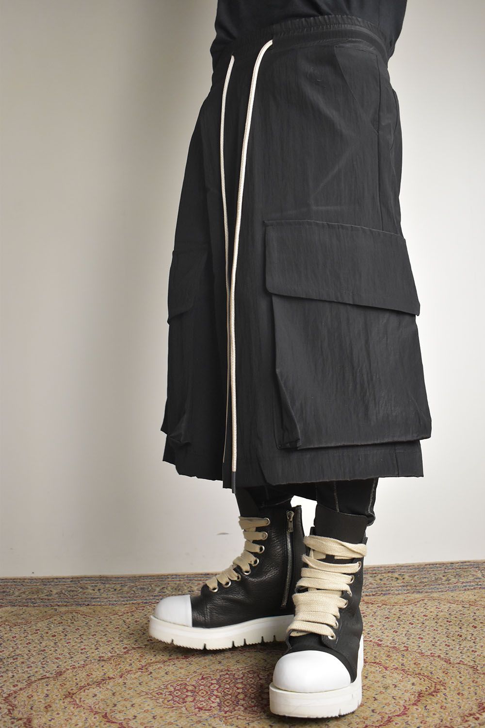 Skirt Shorts"Black / Cream" /スカートショーツ"ブラック/クリーム"