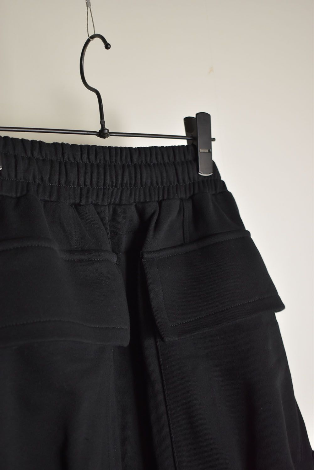 Belt Cargo Sweat Sarouel Shorts"Black" / ベルトカーゴスウェットサルエルショーツ"ブラック"