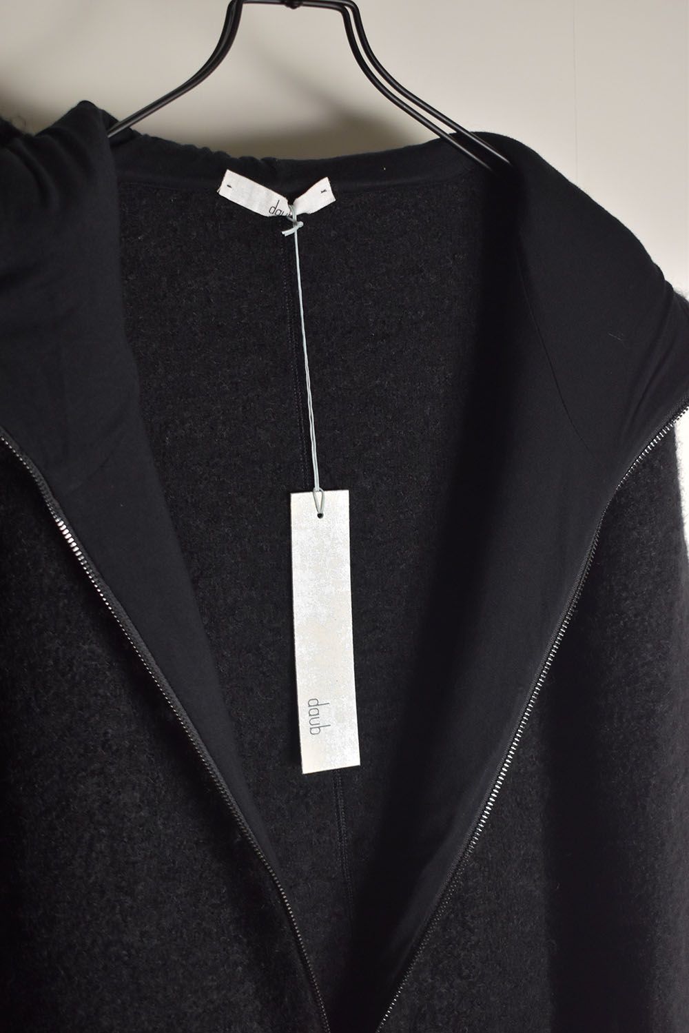 Mohair Knit Zip Hoodie "Black" / モヘアニットジップフーディ"ブラック"