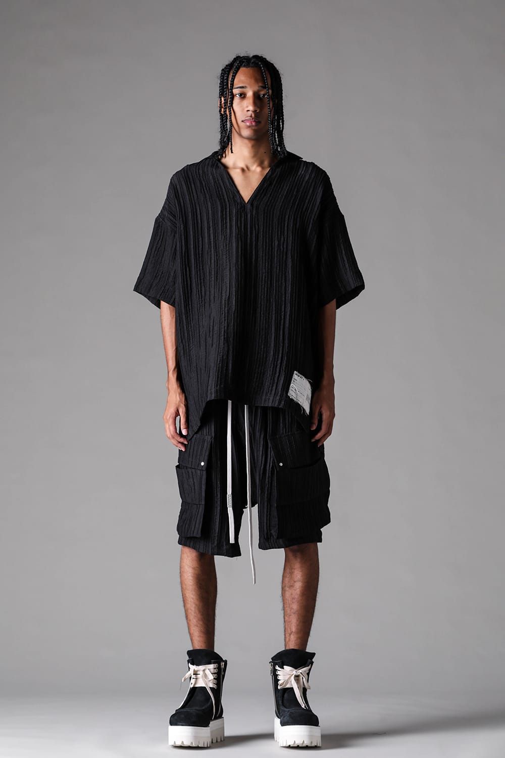 《2027SS先行予約》Ripple Sheer Shorts"Black" / リップルシアーショーツ"ブラック"