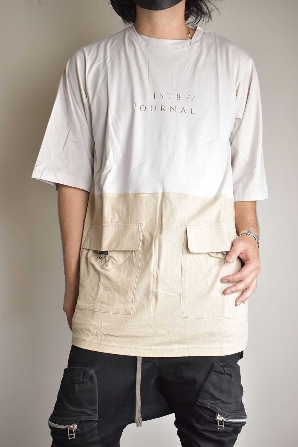 Switching Pocket Tee"Oyster Grey" / スウィッチングポケットTee"オイスターグレー"