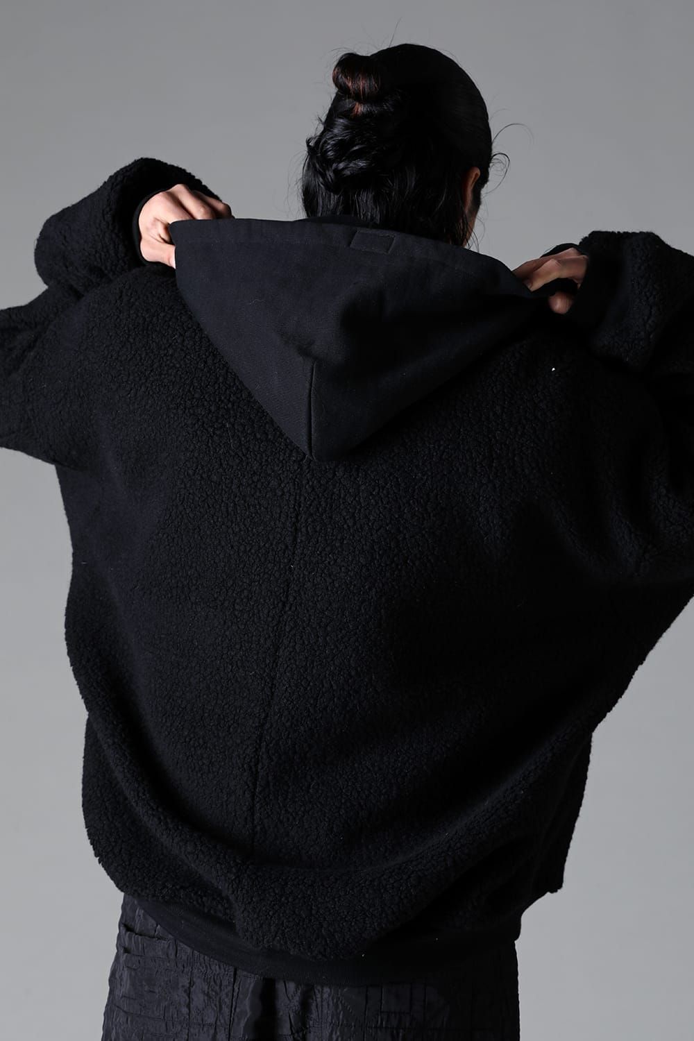 《2025AW先行予約》Geometry Jumbo Hooded MA-1 Blouson"Black" / ジオメトリージャンボフーデッドMA-1ブルゾン"ブラック"