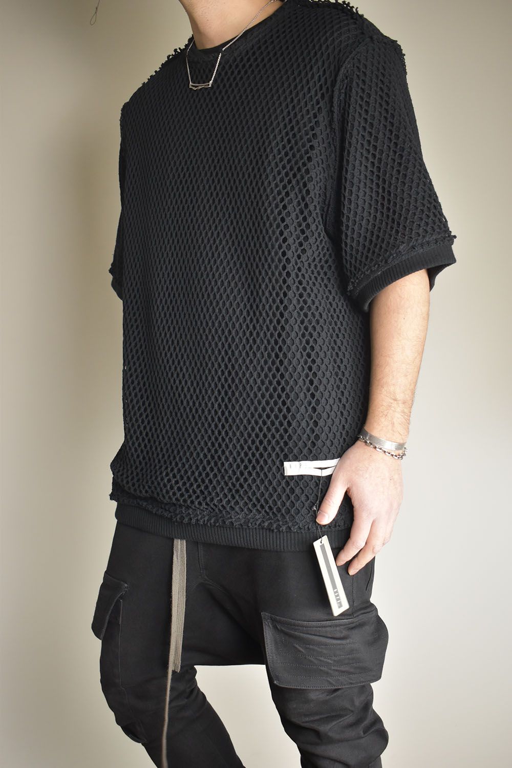 Mesh Half Sleeve Tee"Black" / メッシュハーフスリーブTee"ブラック"