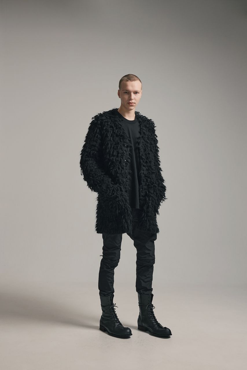 5GG Long Pile Knit Cardigan"Black" / ロングパイルニットカーディガン"ブラック"