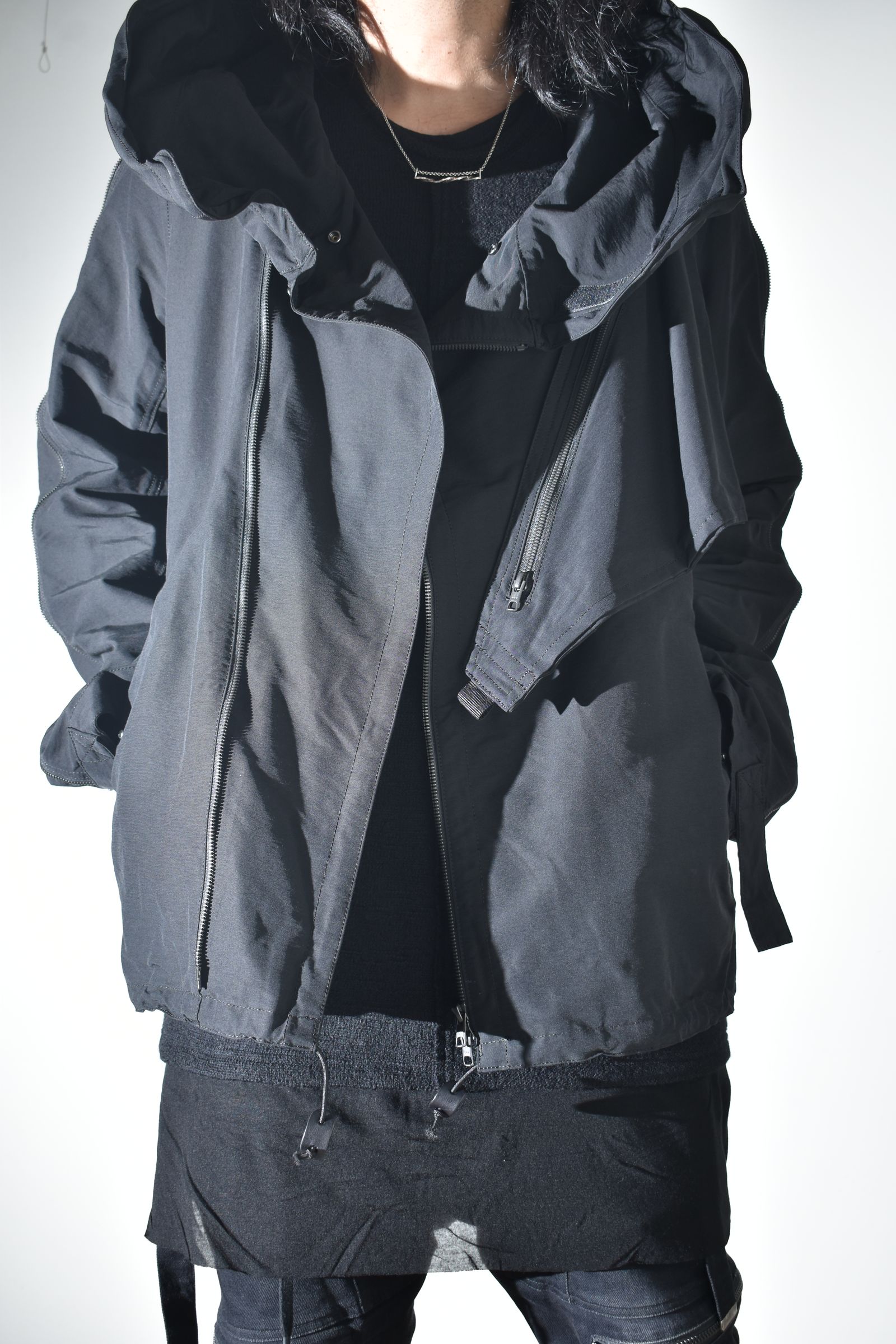 Multi Zip Short Mods Coat"Black" / マルチジップショートモッズコート"ブラック"