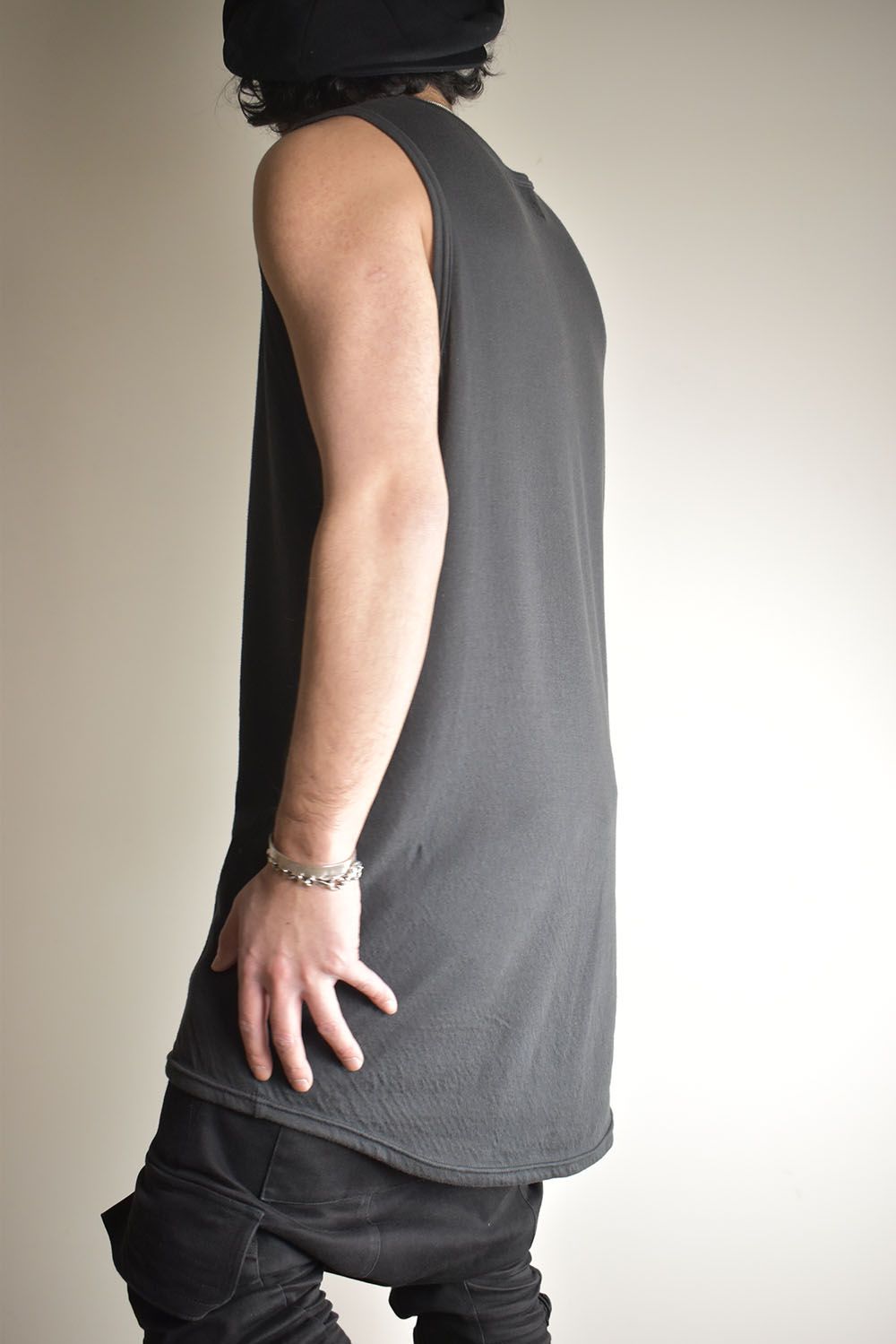 《2025AW先行予約》Double Gauze Long Tank Top"Black / Ivory /Khaki /Grey /D.Grey" /ダブルガーゼロングタンクトップ"ブラック/アイボリー/カーキ/グレー/ダークグレー"