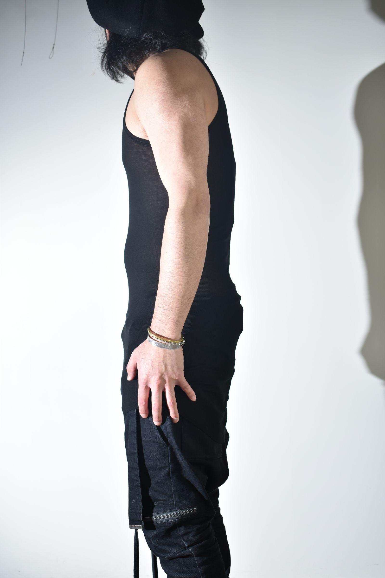 Rib Tank Top"Black" / リブタンクトップ"ブラック"