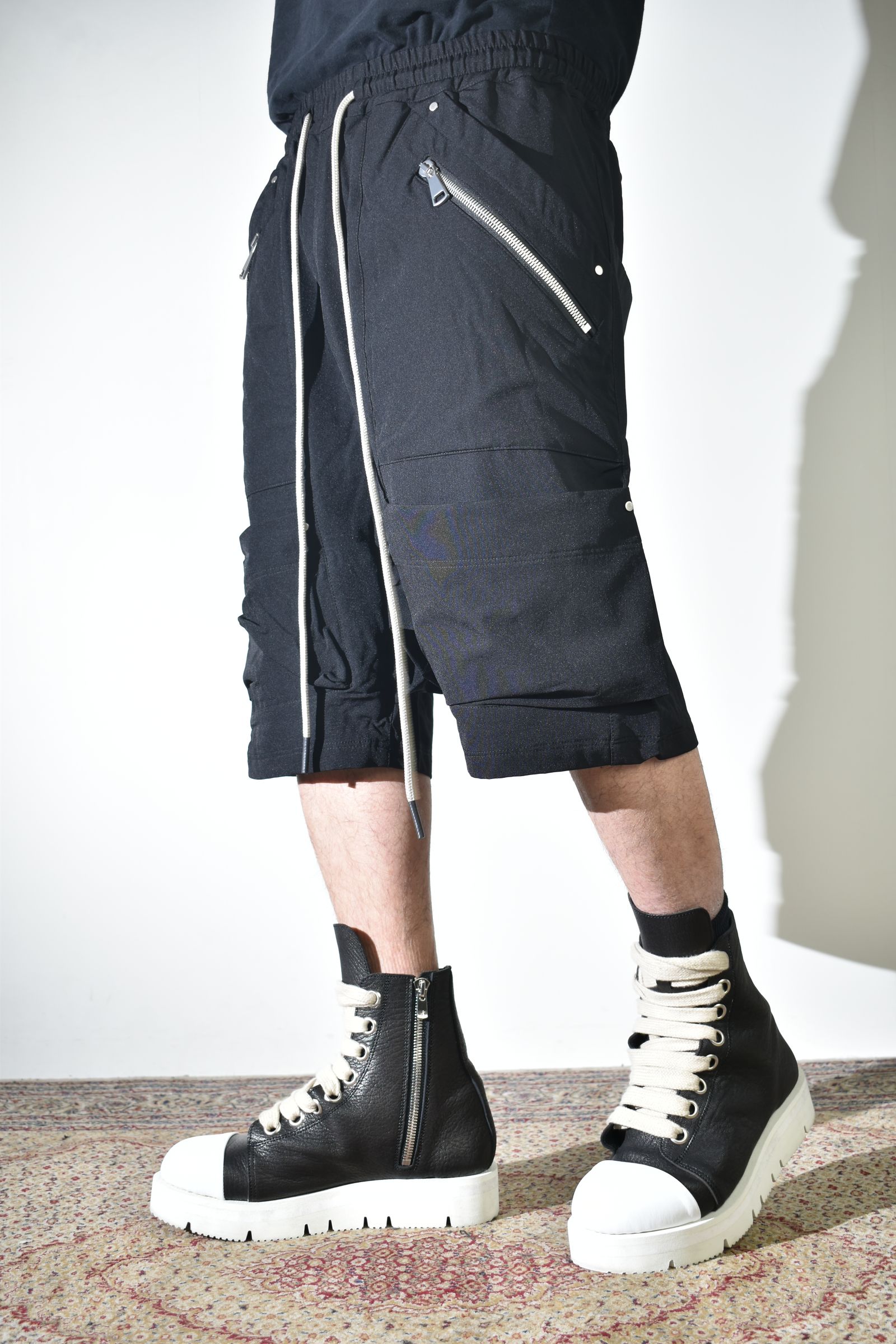 Stretch Nylon Cargo Shorts"Black" / ストレッチナイロンカーゴショーツ"ブラック"
