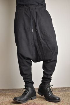 Waffle Sarrouel Pants"Black"/ワッフルサルエルパンツ"ブラック"