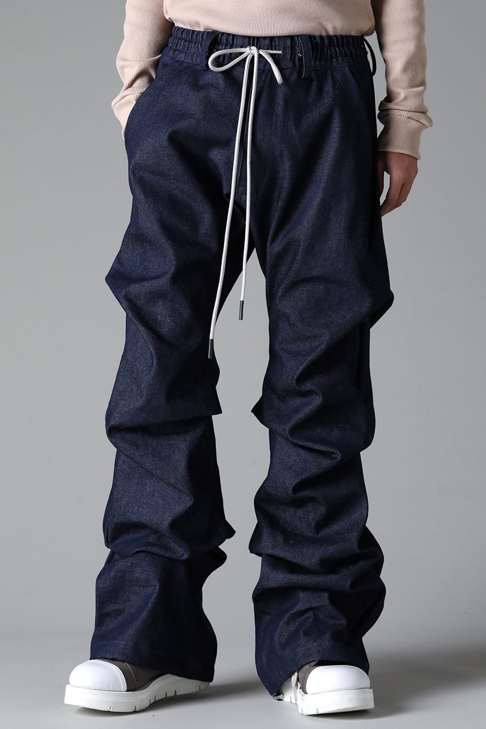 《2025AW先行予約》Boots Cut Tuck Pants"Black / Navy" /ブーツカットタックパンツ"ブラック/ネイビー"