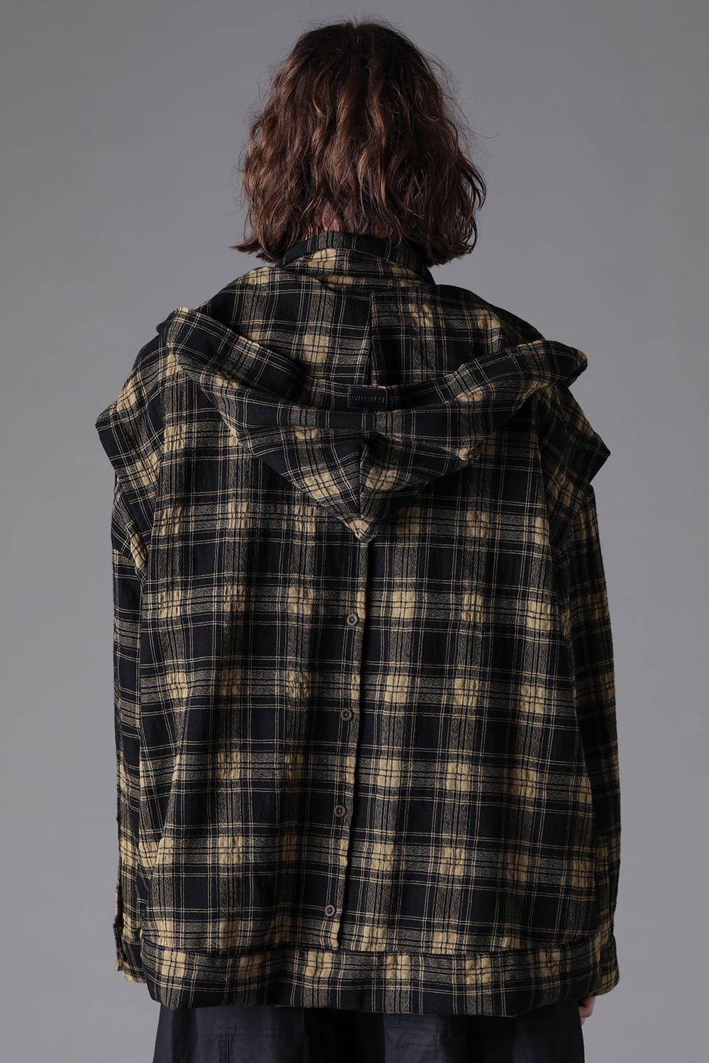 《2026AW先行予約》Layered Plaid Patterned Shirts"Black × Yellow" / レイヤードプレイドパターンシャツ"ブラック × イエロー"