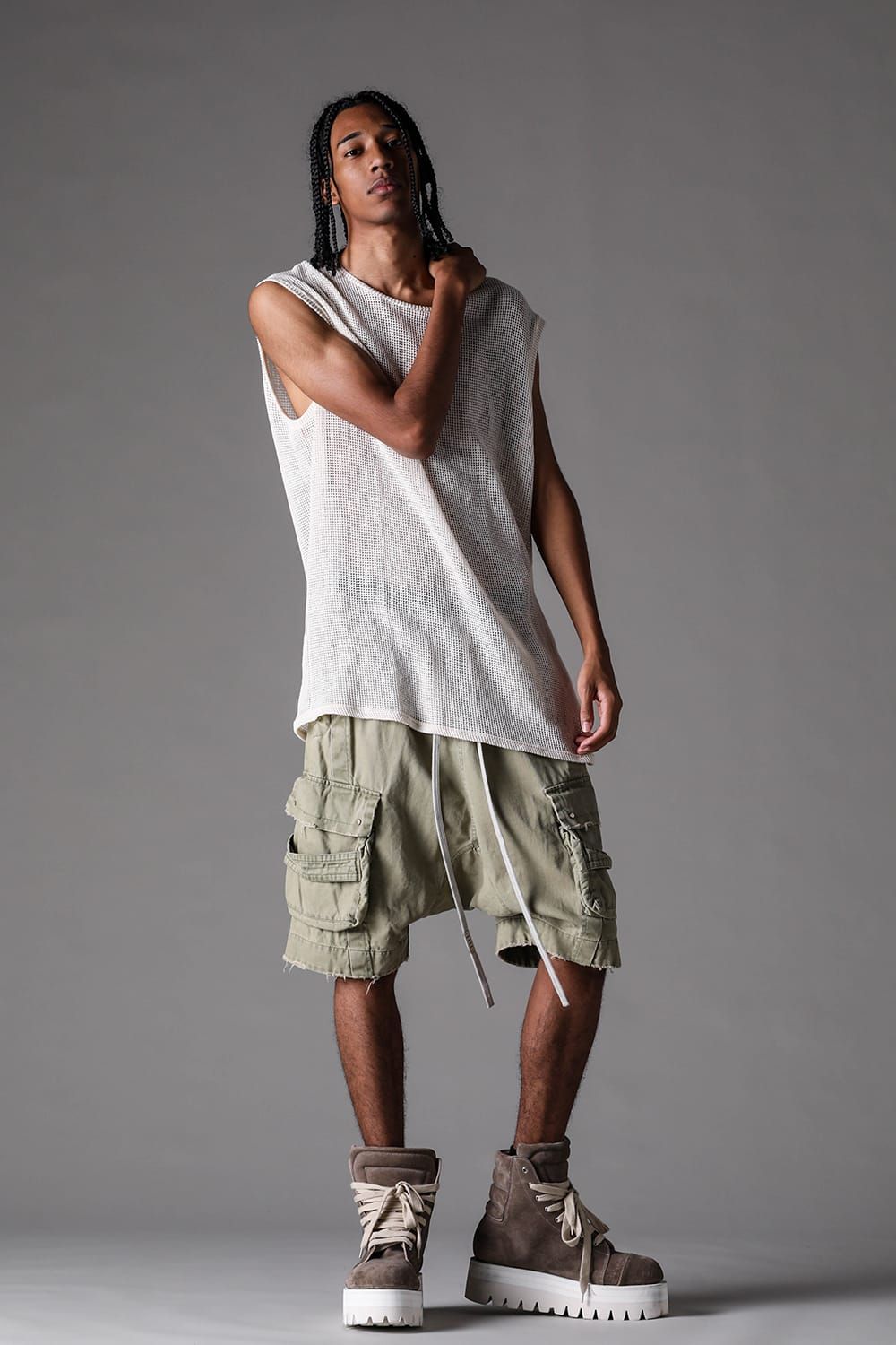 《2027SS先行予約》Mesh Tank Top "Ivory" / メッシュタンクトップ "アイボリー"