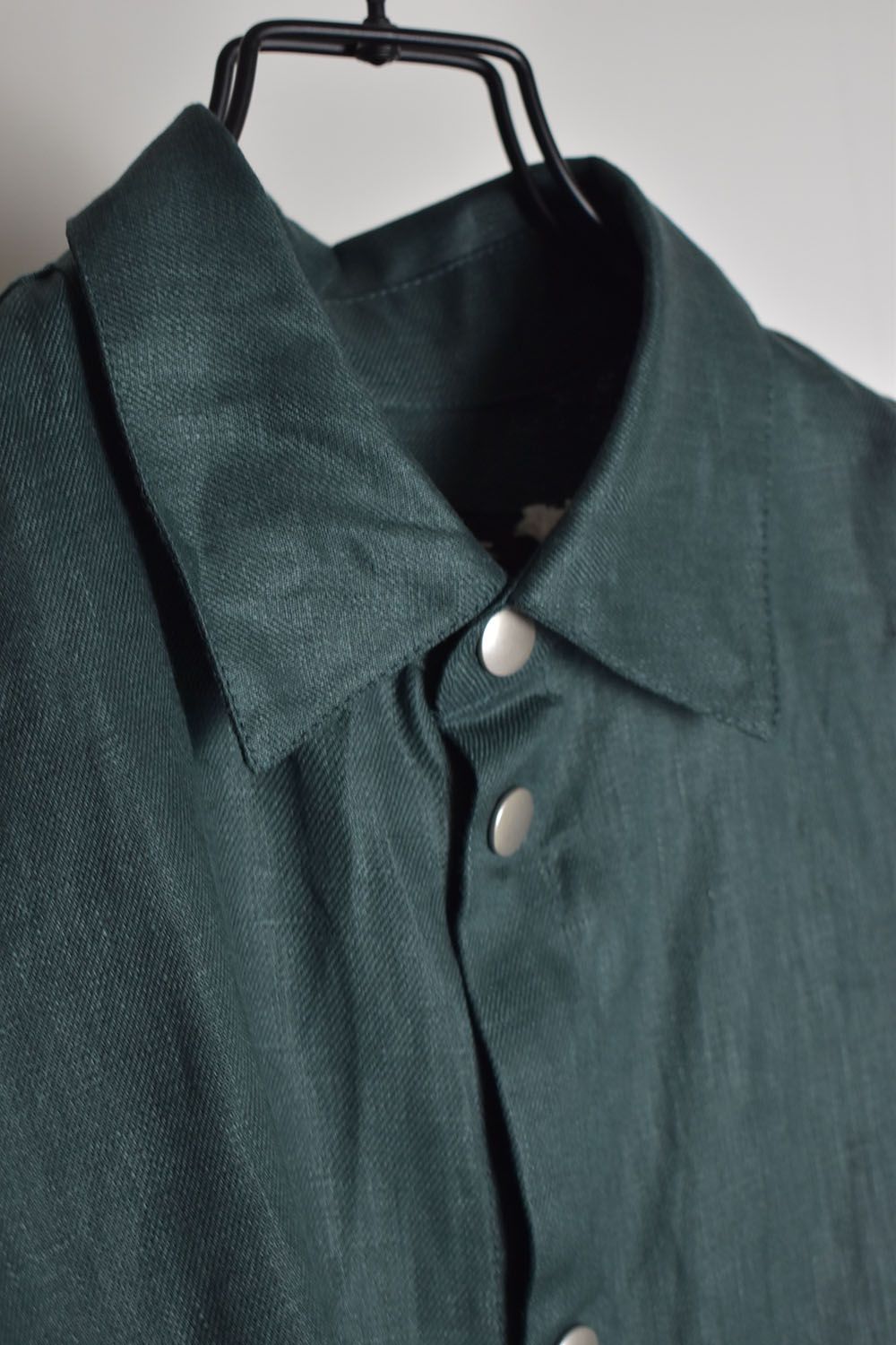 Heringbone Cocoon Shirts"Green"/ヘリンボーンコクーンシャツ"グリーン"