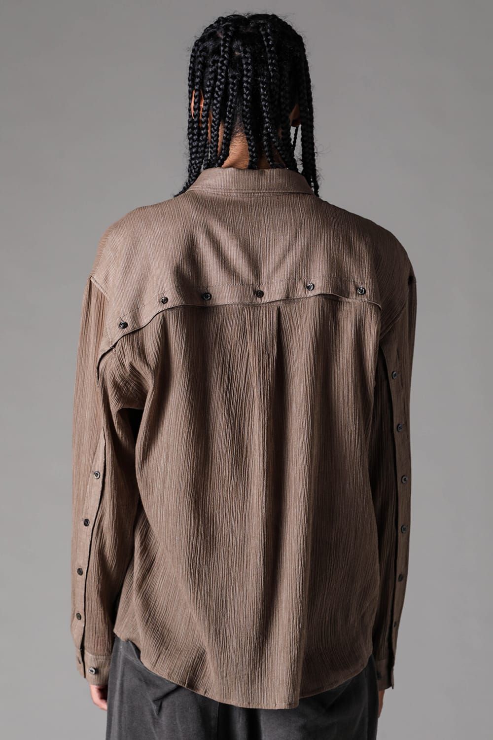 《2027SS先行予約》Stripe Buck Button Shirts"Black Stripe / White Stripe / Brown Stripe" / ストライプバックボタンシャツ"ブラックストライプ /ホワイトストライプ /ブラウンストライプ"
